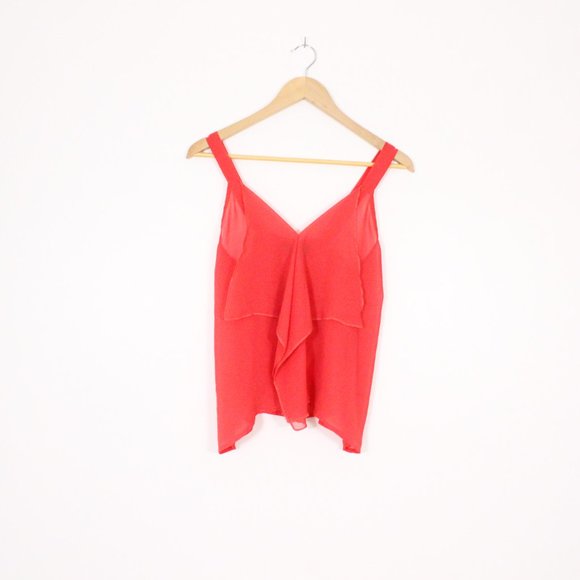 *Seduction Coral Tiered Ruffle Tank Cami, Small - Picture 8 of 9